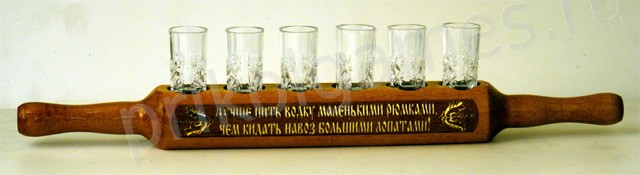 Подставка под стопки Лучше пить водку..., хрусталь