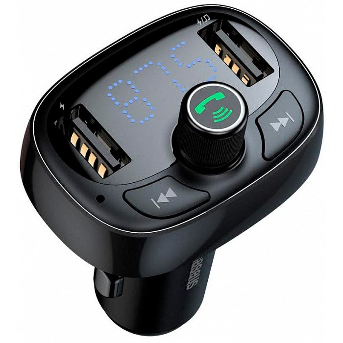 АЗУ на 2 USB 3.4A и FM-трансмиттер Baseus (CCALL-TM01)