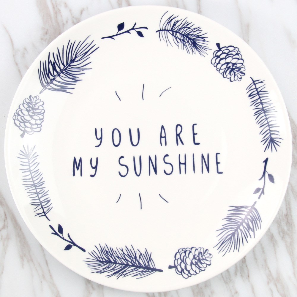 Оригинальная тарелка You are my sunshine
