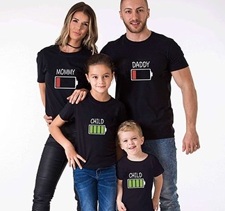 Футболки на четверых Energy Daddy, Mommy, Child