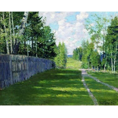 Репродукция картины Абрамцево. Плетень