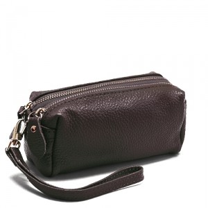 Косметичка Double zip (коричневая)
