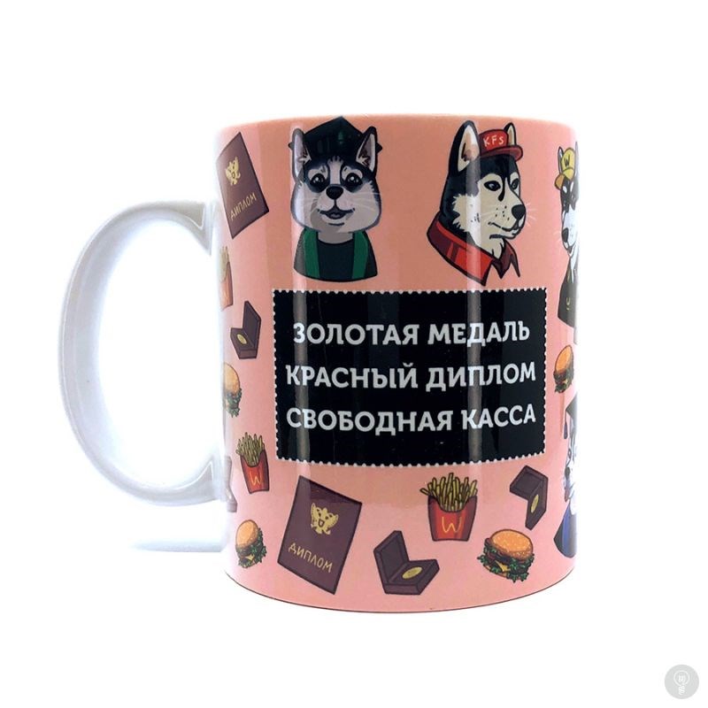 Кружка FanStuff Золотая медаль Красный Диплом...