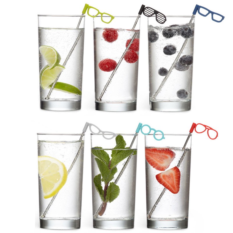 Соломинки для коктейля Glasses 6 шт.