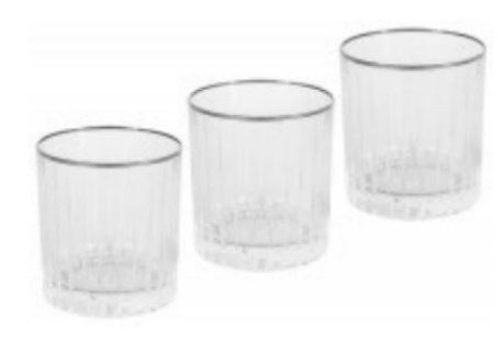 Подарочный набор из 6 стаканов для виски Pisa Silver