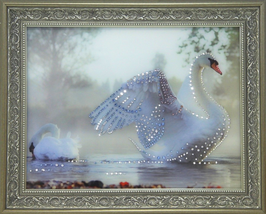 Картина с кристаллами Swarovski Всегда рядом