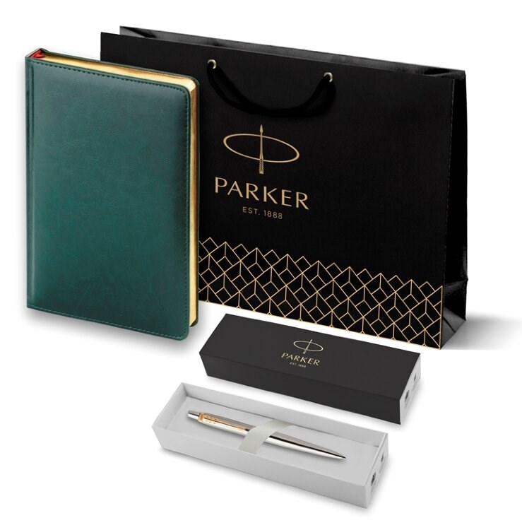 Подарочный набор Parker: ежедневник и шариковая ручка Jotter Essential 195331_2805182