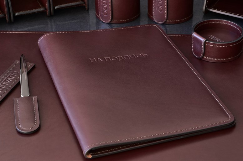 Папка На подпись LUXE из кожи Full Grain Bologna Brown