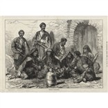 Гравюра «Кавказ. Грузинские горцы» 