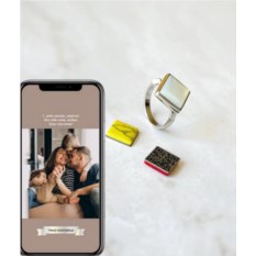 HI-TECH кольцо с живым посланием Mellish (5 камней на выбор)