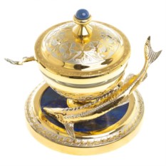 Икорница с крышкой Две стерлядки