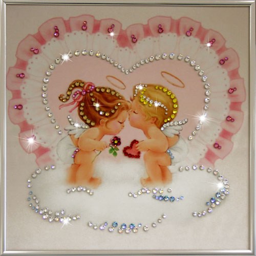 Картина с кристаллами Поцелуйчик