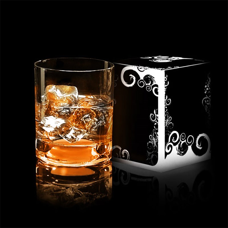 Оранжевый светящийся бокал для виски GlasShine