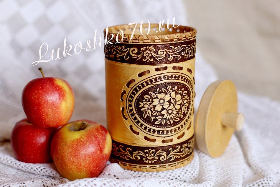 Туес из бересты Цветы