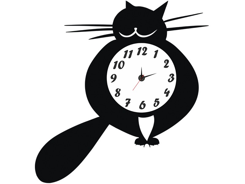 Кошка и часы