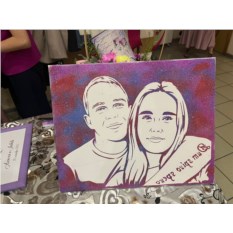 Портрет блёстками, который можно сделать своими руками