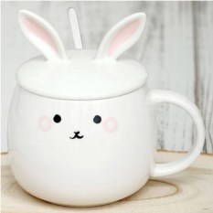 Кружка с ложкой Зайчик