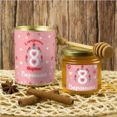 Именной подарочный мед «На восьмое марта»