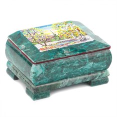 Шкатулка с расписной крышкой Весна