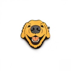 Деревянный пин Waf-Waf Собака-улыбака