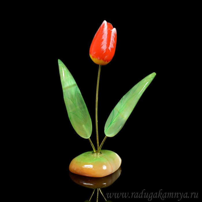 Цветок из селенита Тюльпан