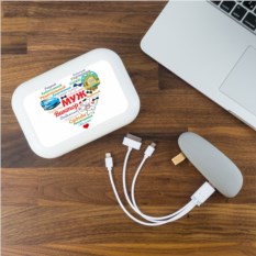 Пауэрбанк-камень «Сердце из слов МУЖУ» именной