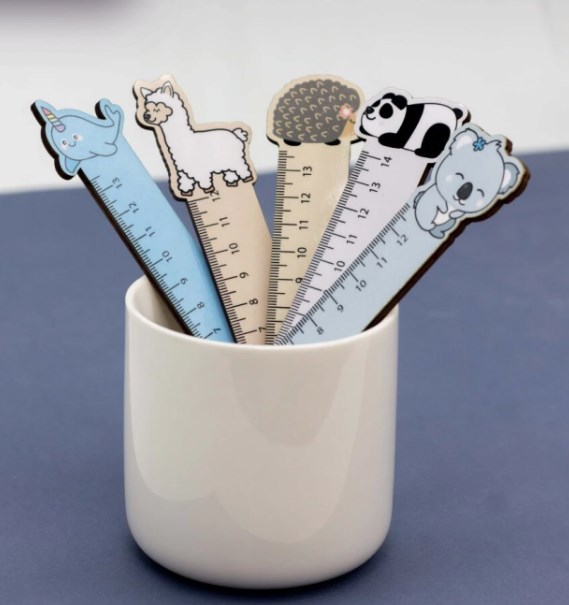 Деревянная линейка (разные дизайны)