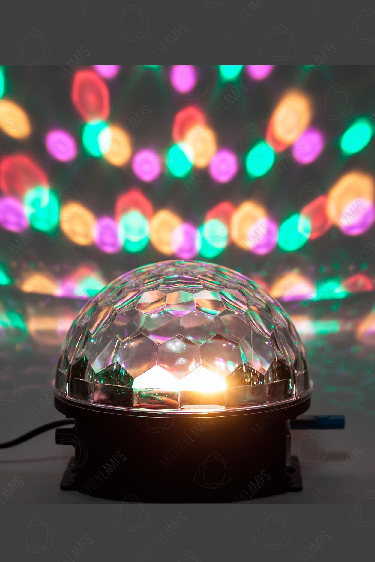 Светодиодный диско шар led magic ball с пультом управления bluetooth динамиком и флешкой черный