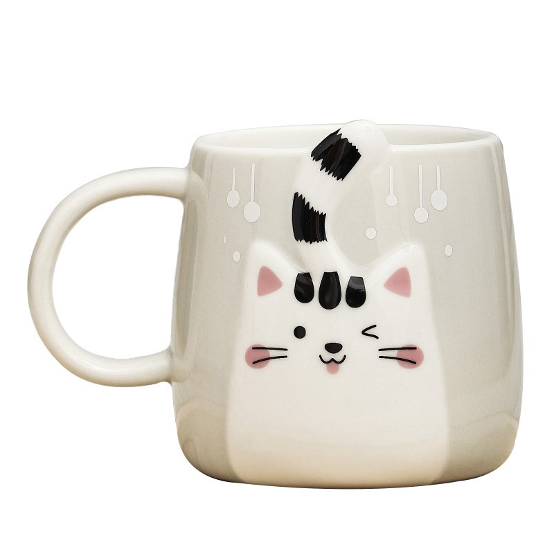 Кружка Котик с хвостиком, серый