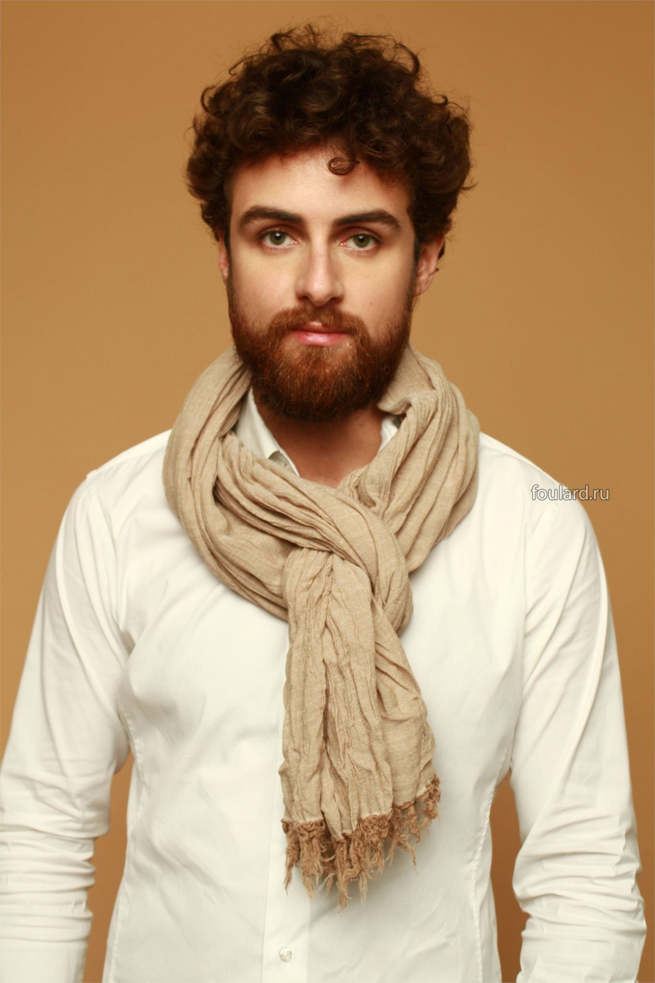 Мужской палантин Tommy (цвет: бежевый)