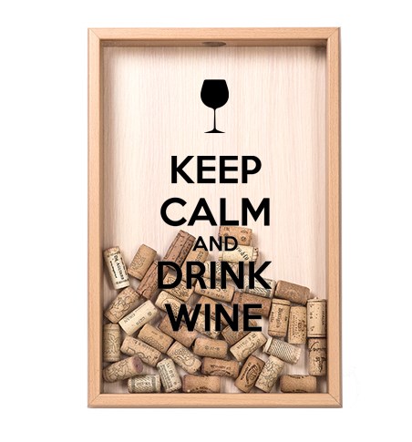 Копилка для винных пробок Keep calm