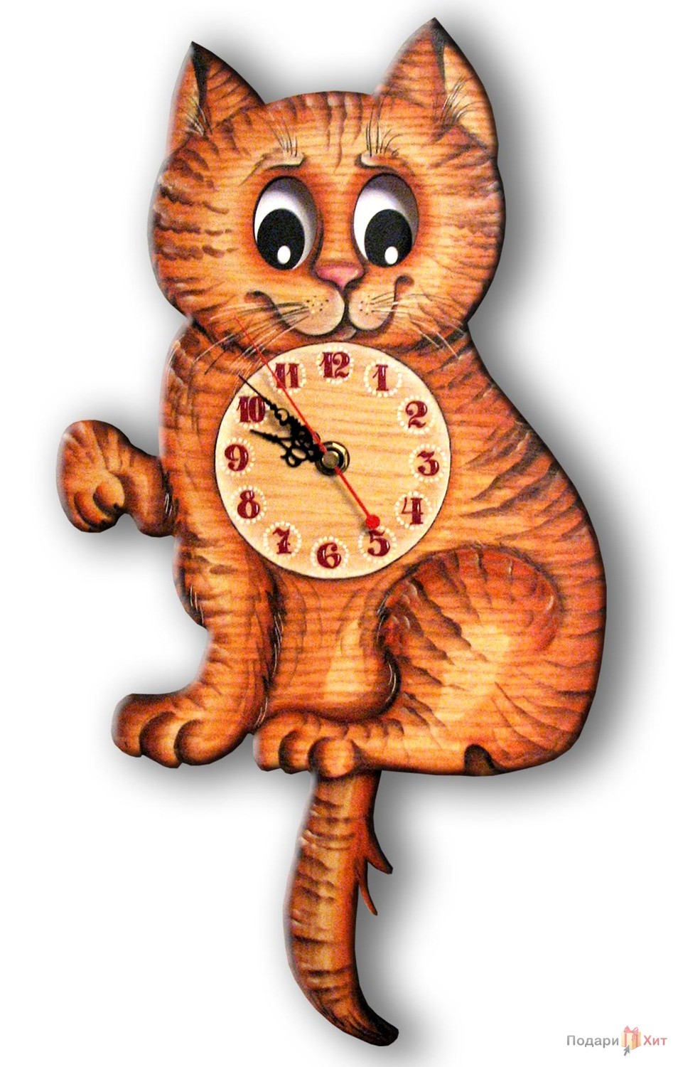 Часы в виде кошки