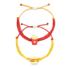 Браслеты парные WafWaf Бургер с картошкой