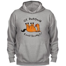 Толстовка мужская «От работы кони дохнут»