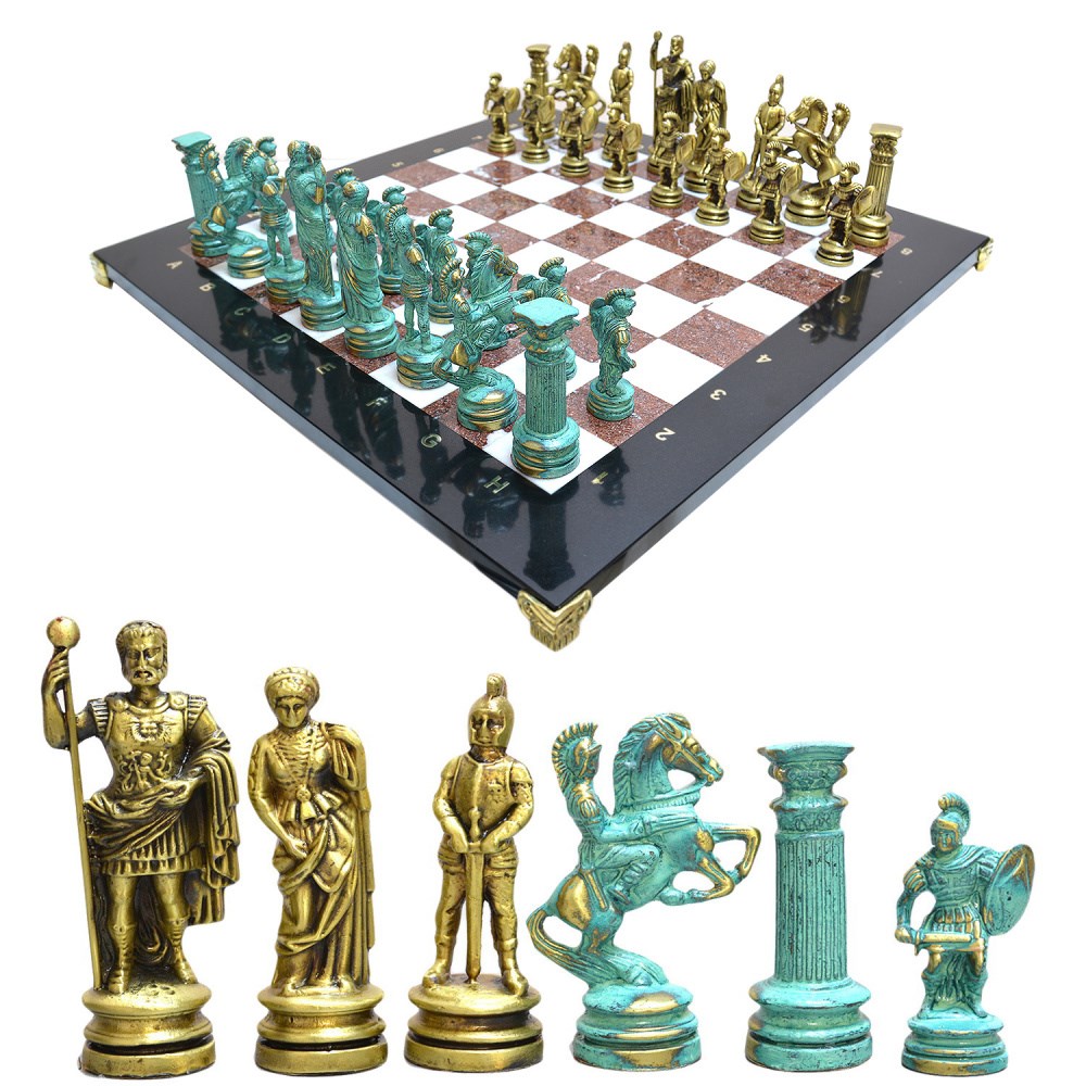 Шахматы с металлическими фигурами Римляне
