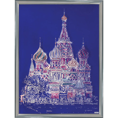 Картина swarovski «Храм Василия Блаженного» (max)