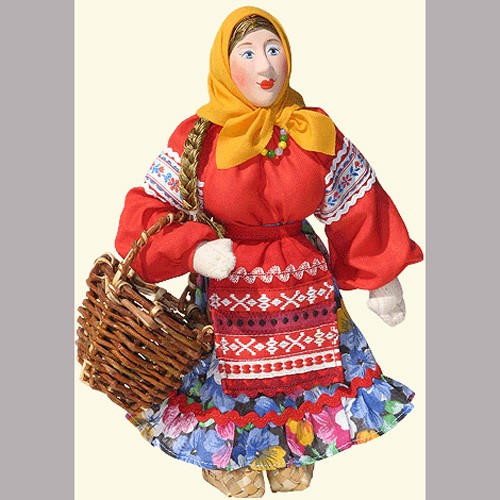 Кукла «Девушка с лукошком»