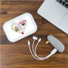 Пауэрбанк-камень «Сердце из слов ПАПЕ»