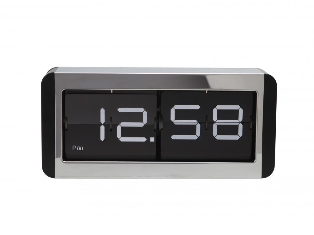 Большие перекидные часы Flip Clock Black Metal | Настольные часы