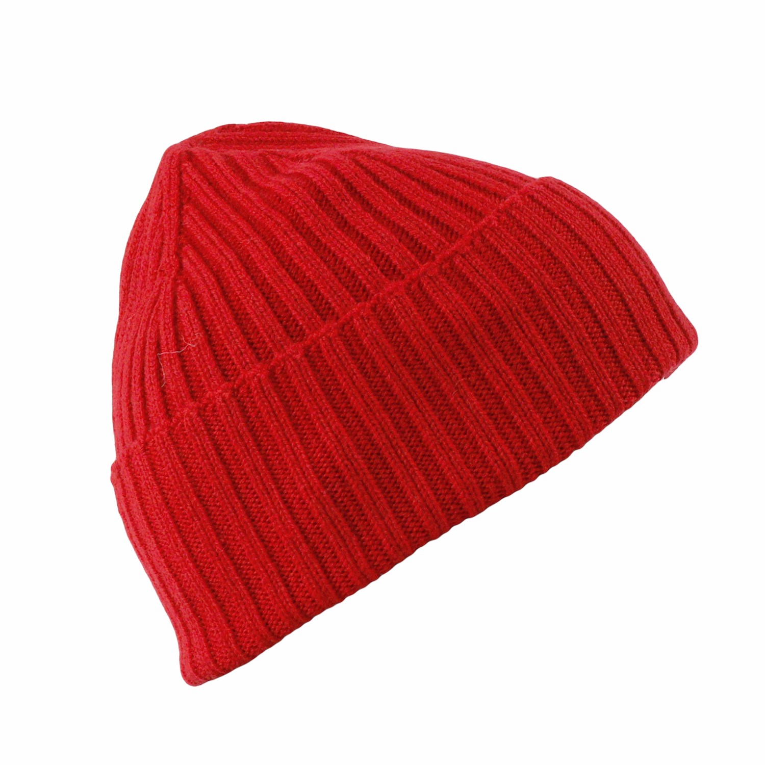 Красная шапка "Бини с подворотом" .