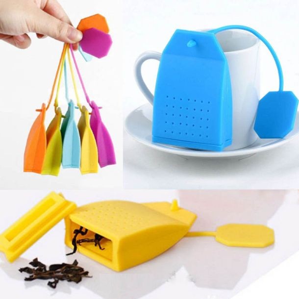 Силиконовое ситечко для чая “Пакетик