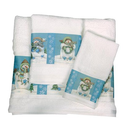 Полотенце банное Blue Snowmen