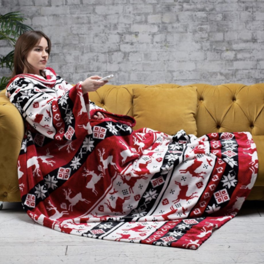 Плед с рукавами Gekoko Premium «Скандинавский узор»