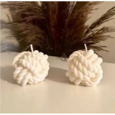 Набор ароматических свечей Клубочки (разные ароматы)