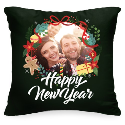 Подушка с вашим фото Happy new year