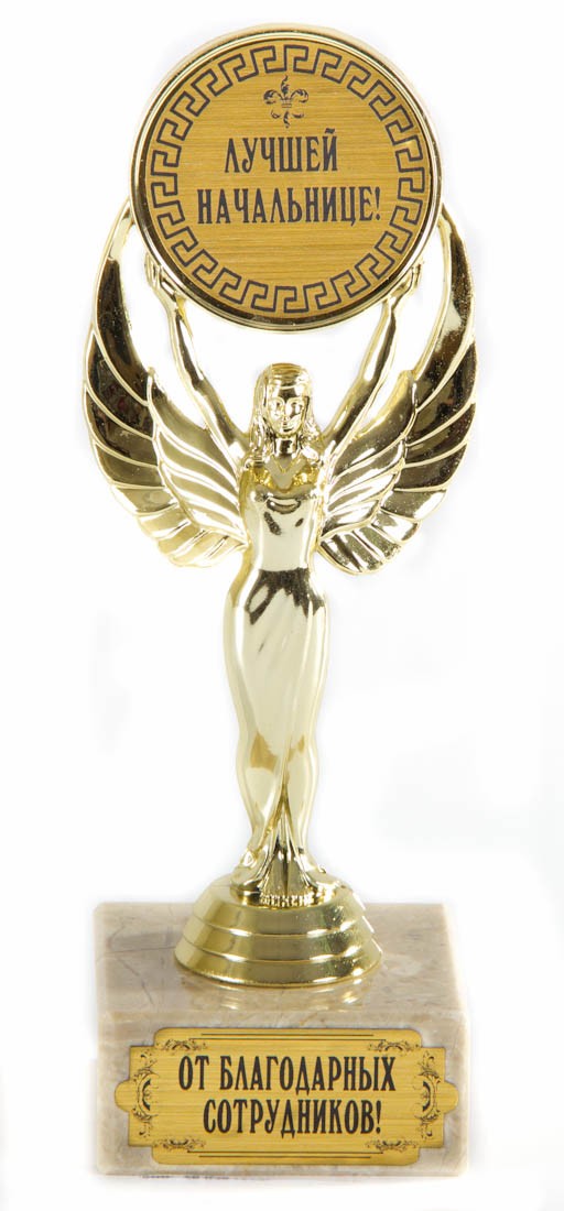Подарочный кубок Ника с эмблемой Лучшей начальнице!