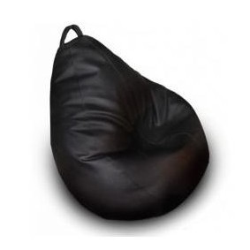 Кресло мешок груша Black (кожзам)