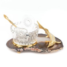 Икорница из агата Стерлядка