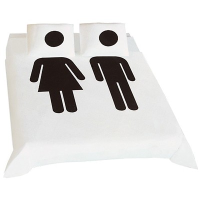 Прикольное постельное белье «Man & Woman»