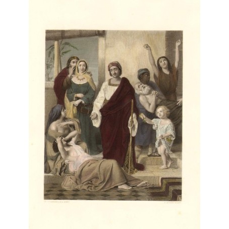 Гравюра «Библейская сцена»